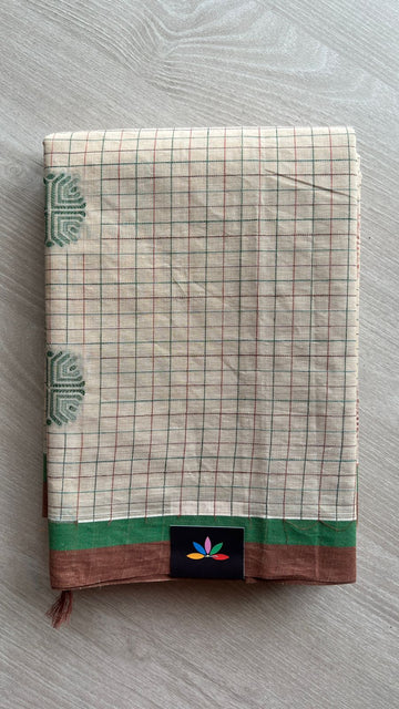 Intricately Woven Cotton Saree -25527