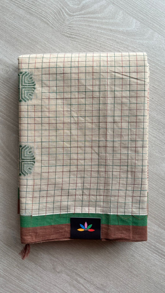 Intricately Woven Cotton Saree -25527