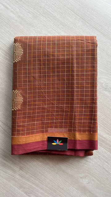 Intricately Woven Cotton Saree-25528