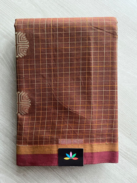 Intricately Woven Cotton Saree-25528