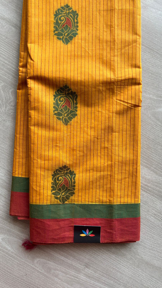Intricately Woven Cotton Saree-25530
