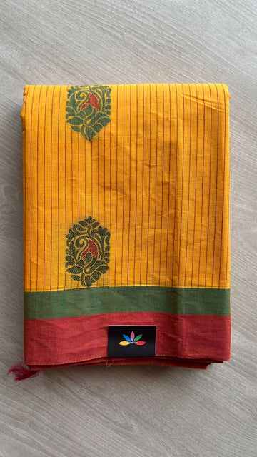 Intricately Woven Cotton Saree-25530