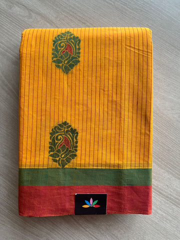 Intricately Woven Cotton Saree-25530