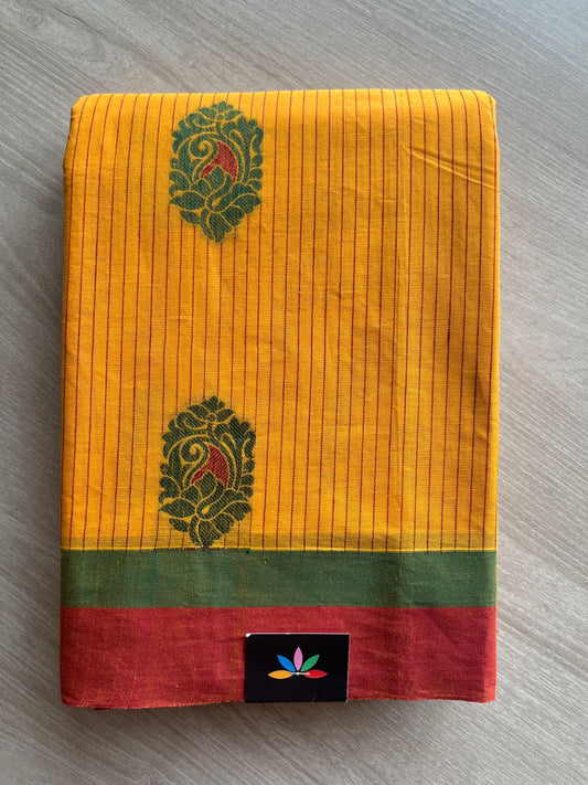 Intricately Woven Cotton Saree-25530