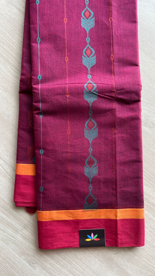 Intricately Woven Cotton Saree-25537