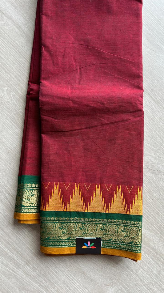 Zari Border Chettinad Cotton Saree - 25598