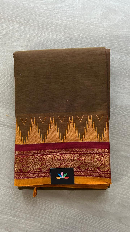 Zari Border Chettinad Cotton Saree - 25599