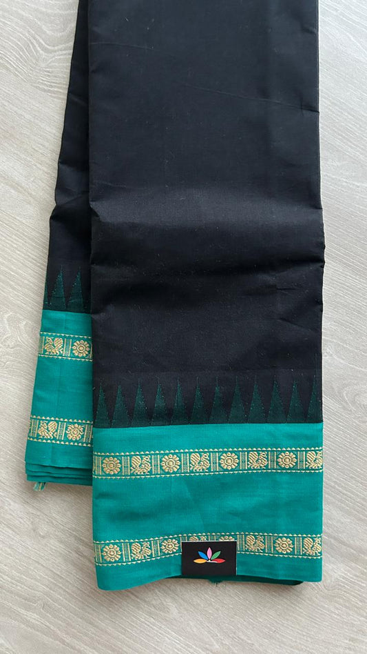 Temple Border Handloom Korvai Chettinad Cotton Saree -25596
