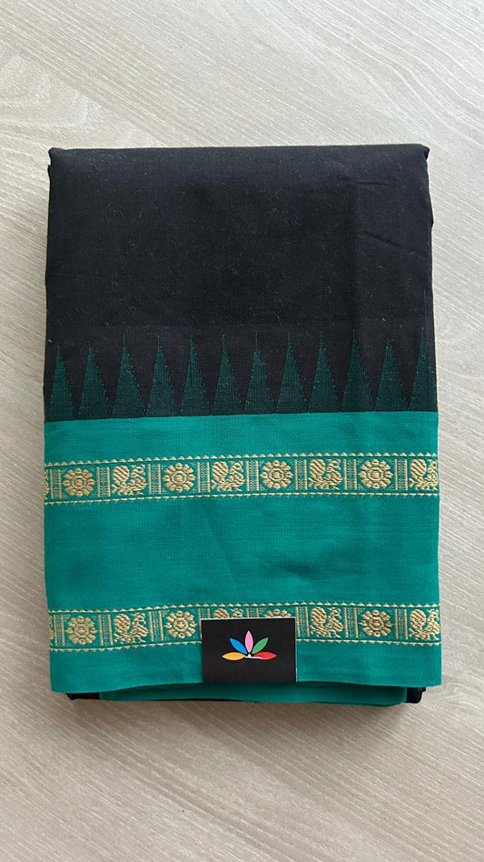 Temple Border Handloom Korvai Chettinad Cotton Saree -25596