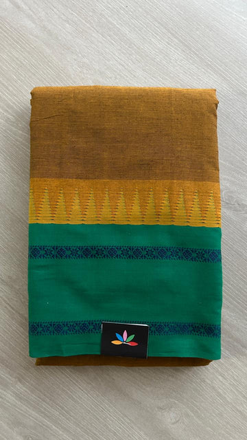 Temple Border Handloom Korvai Chettinad Cotton Saree -25595