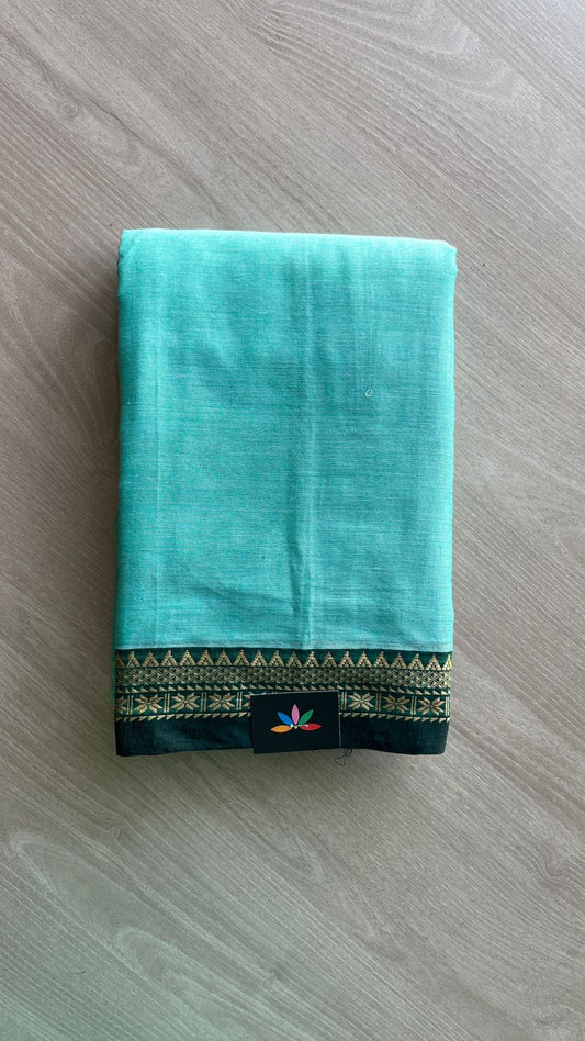 Small Border Narayanpet Mercerized Cotton Saree -25649
