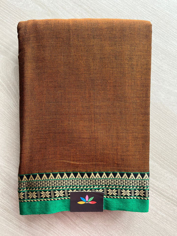 Small Border Narayanpet Mercerized Cotton Saree -25653-25654
