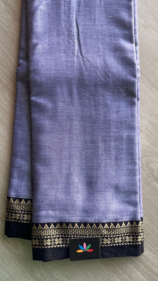 Small Border Narayanpet Mercerized Cotton Saree -25655-25656