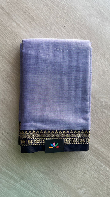 Small Border Narayanpet Mercerized Cotton Saree -25655-25656