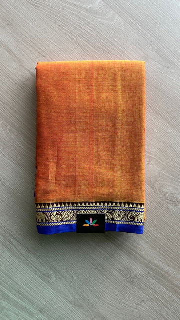 Elephant Border Narayanpet Mercerized Cotton Saree -25659-25660