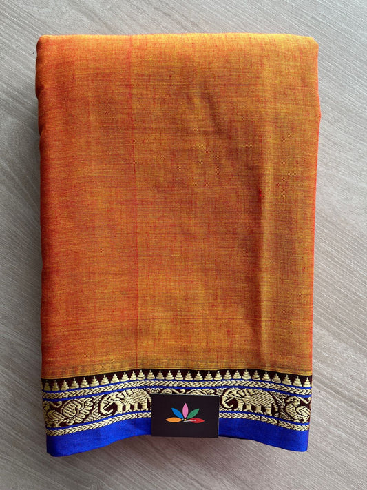 Elephant Border Narayanpet Mercerized Cotton Saree -25659-25660