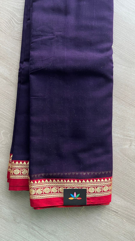 Small Border Narayanpet Mercerized Cotton Saree -25669-25670