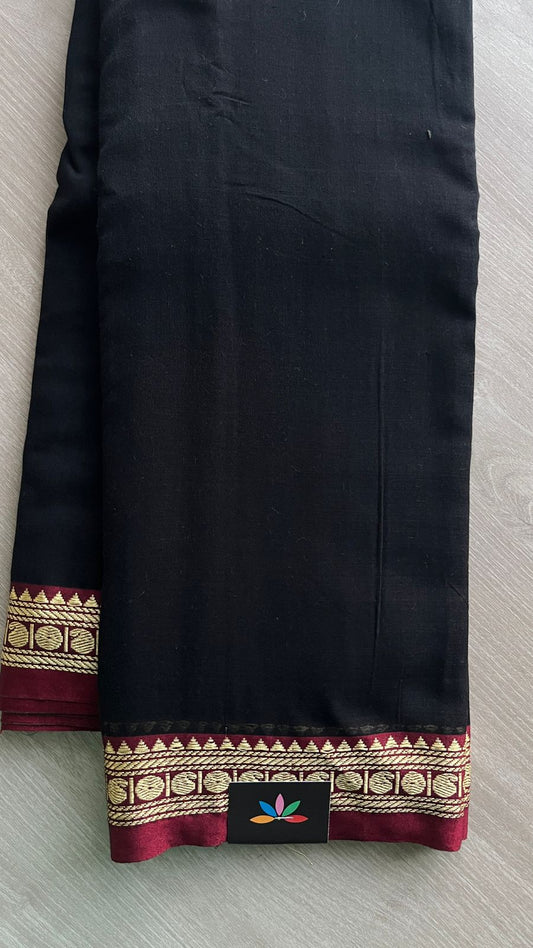 Small Border Narayanpet Mercerized Cotton Saree -25673-25674