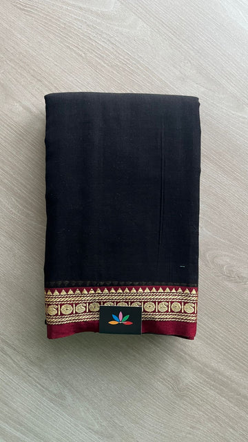 Small Border Narayanpet Mercerized Cotton Saree -25673-25674