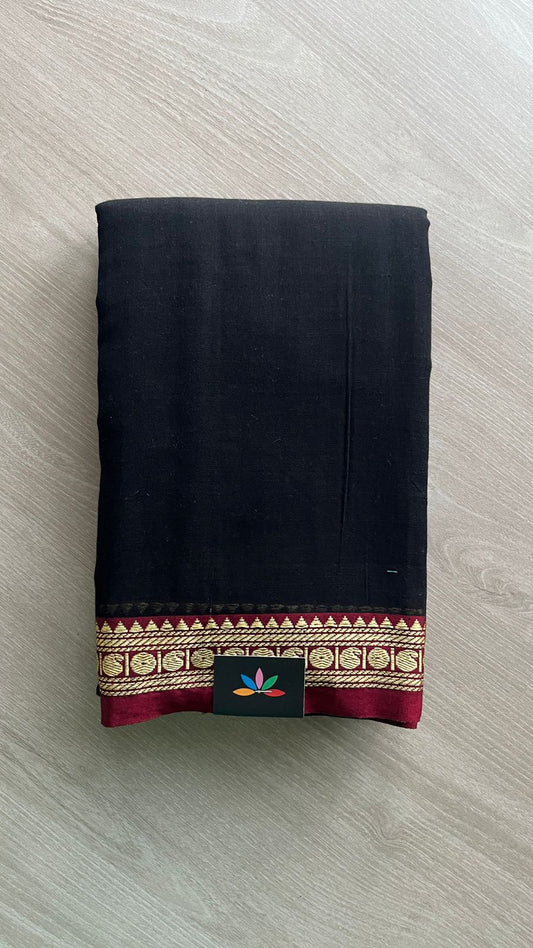 Small Border Narayanpet Mercerized Cotton Saree -25673-25674