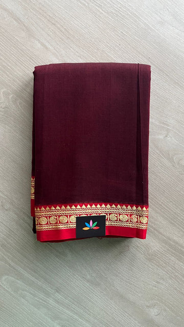 Small Border Narayanpet Mercerized Cotton Saree -25675-25676