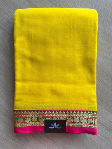 Small Border Narayanpet Mercerized Cotton Saree -25679-25680