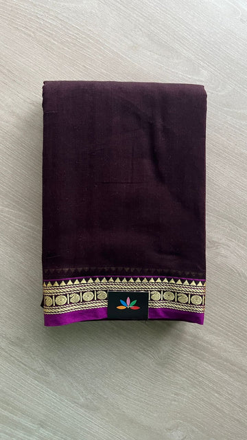 Small Border Narayanpet Mercerized Cotton Saree -25681