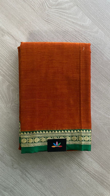 Small Border Narayanpet Mercerized Cotton Saree -25683