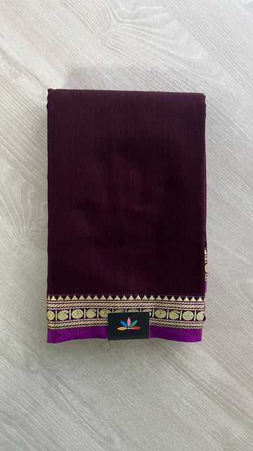 Small Border Narayanpet Mercerized Cotton Saree -25684