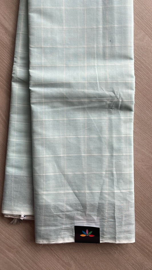 Checked Cotton Saree -25691