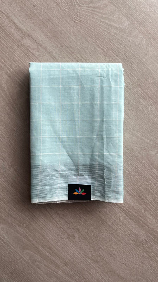 Checked Cotton Saree -25691