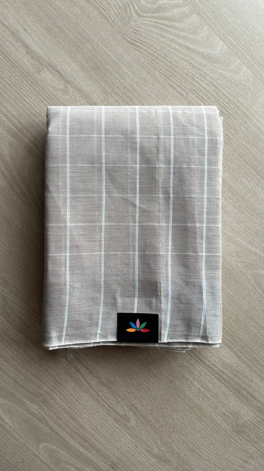 Checked Cotton Saree -25692