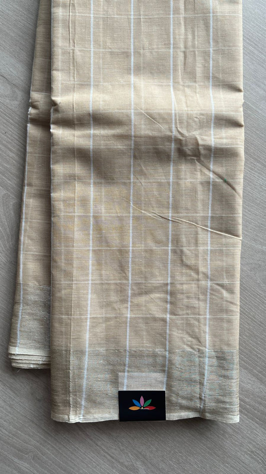 Checked Cotton Saree -25695