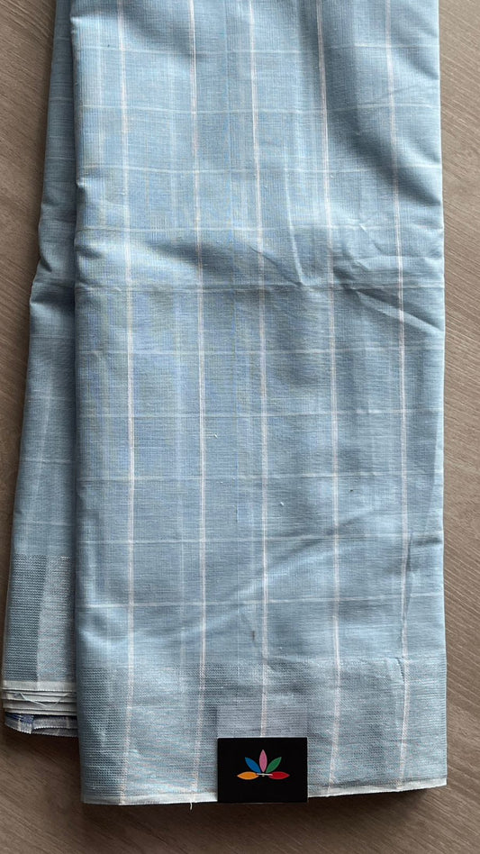 Checked Cotton Saree -25696