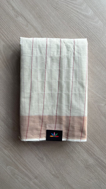 Checked Cotton Saree -25697