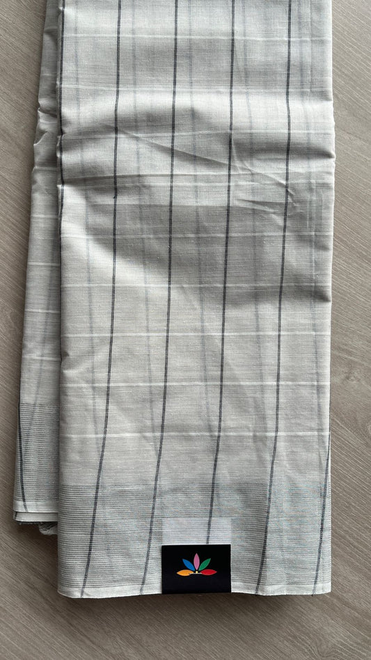 Checked Cotton Saree -25699