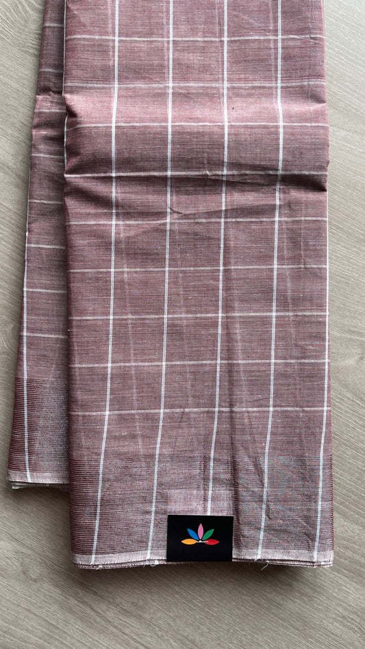 Checked Cotton Saree -25700