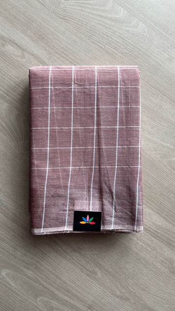 Checked Cotton Saree -25700
