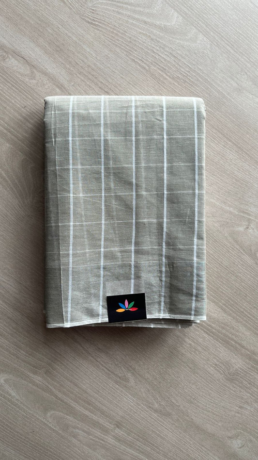 Checked Cotton Saree -25701