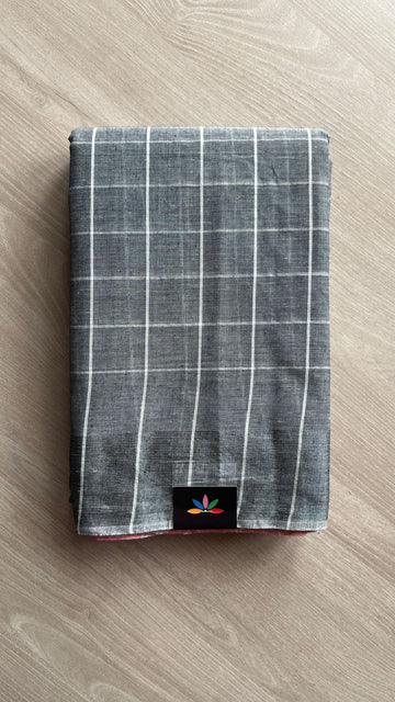 Checked Cotton Saree -25702
