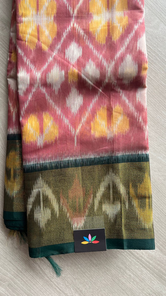 Ikkat Pallu Silk Cotton Saree -25708-25709