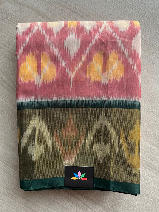 Ikkat Pallu Silk Cotton Saree -25708-25709