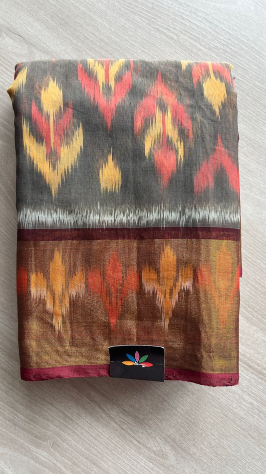 Ikkat Pallu Silk Cotton Saree -25710