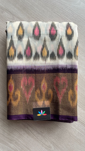 Ikkat Pallu Silk Cotton Saree -25711
