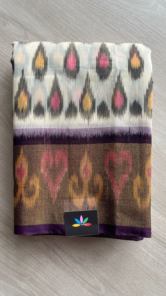 Ikkat Pallu Silk Cotton Saree -25711