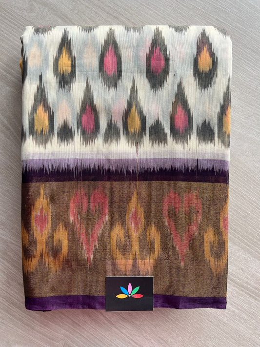 Ikkat Pallu Silk Cotton Saree -25711