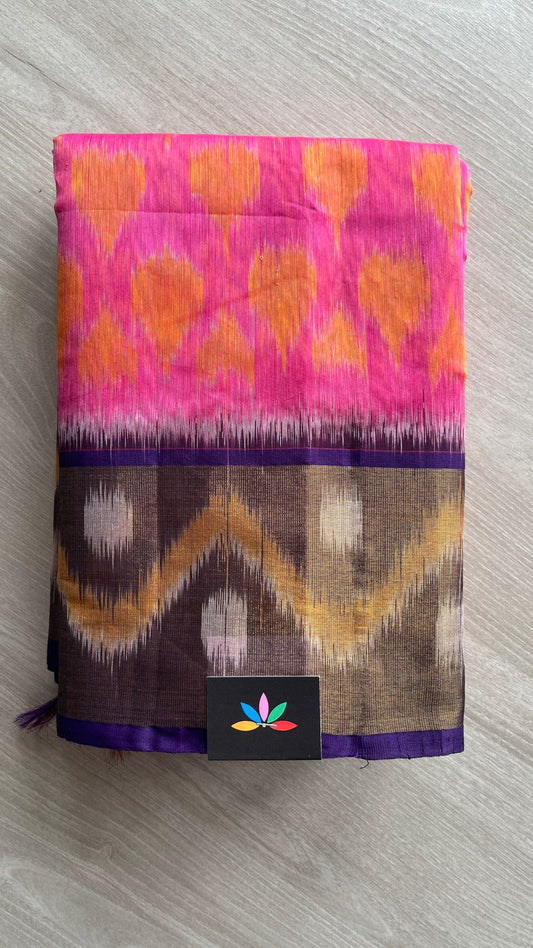 Ikkat Pallu Silk Cotton Saree -25712