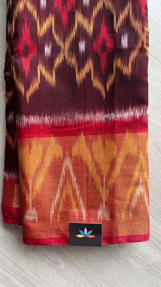 Ikkat Pallu Silk Cotton Saree -25714