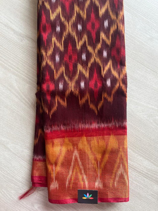 Ikkat Pallu Silk Cotton Saree -25714