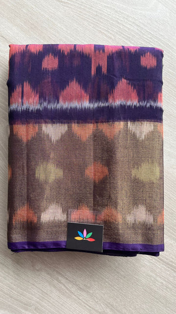 Ikkat Pallu Silk Cotton Saree -25715